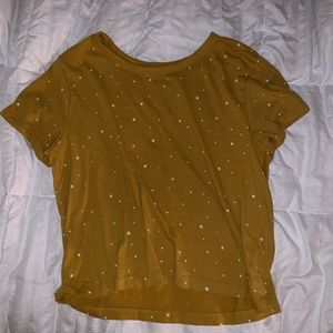 Mustard yellow short sleeve top size S